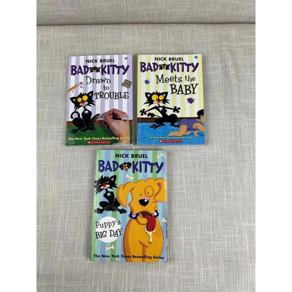 Bad Kitty Book Set - 3 Fun‎ Titles by Nick Bruel